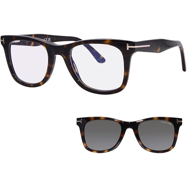 Amazon.com: Tom Ford Blue Light Block with Brown Clip-On Square